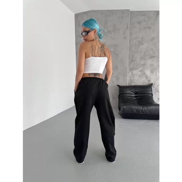 Lucky Life Unisex Dijital Baskılı Eşofman Altı - Siyah - 4