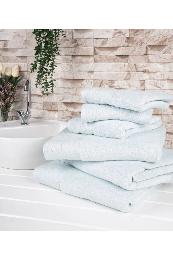 Farilya Banyo Boy Desenli Mint Yeşili Havlu - 2
