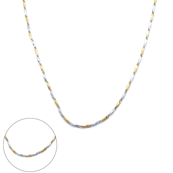 Çelik Zincir 316L Çift Renkli Erkek Model ZN-256 ürün görseli