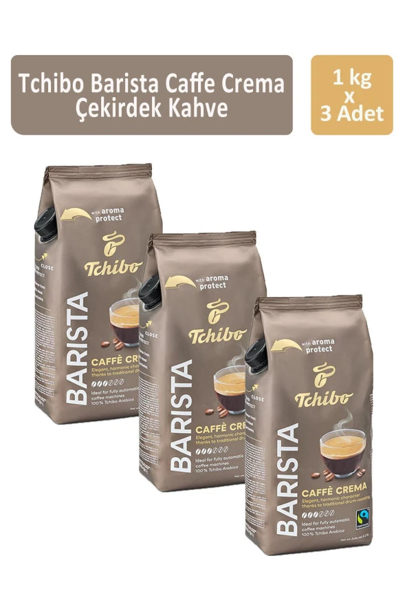 Tchibo Barista Caffè Crema Çekirdek Kahve 1000 gr x 3 Adet