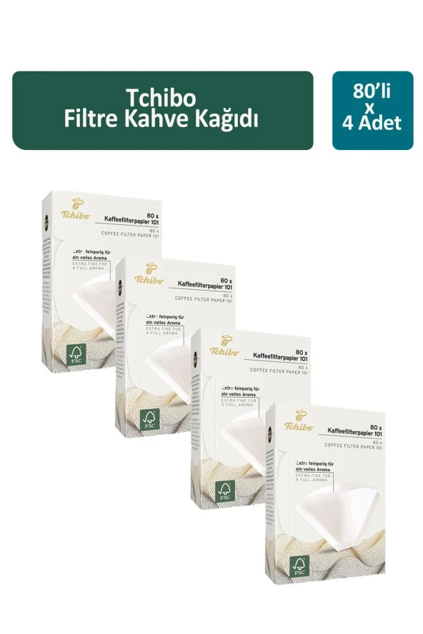 Tchibo Filtre Kahve  Kağıdı 80 li x 4 Adet