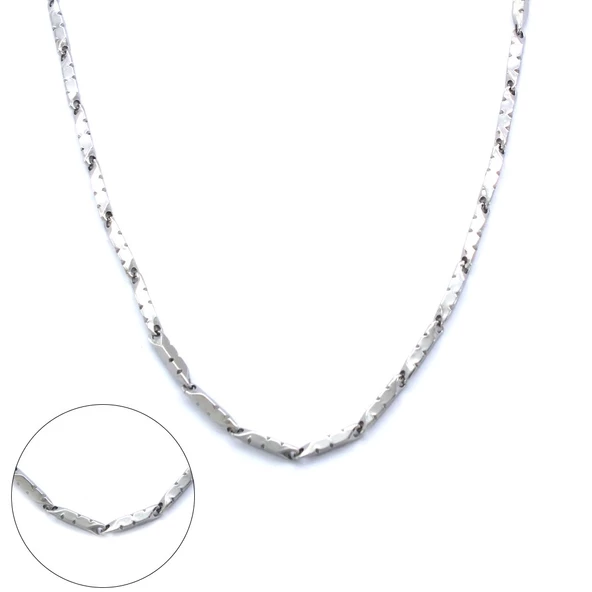 Çelik Zincir 316L İşlemeli Erkek Model ZN-257 ürün görseli