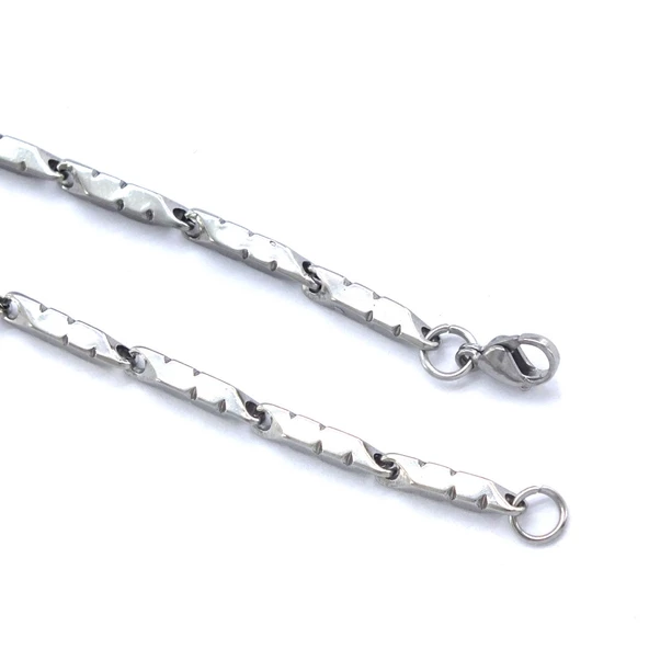Çelik Zincir 316L İşlemeli Erkek Model ZN-257 - Resim 4