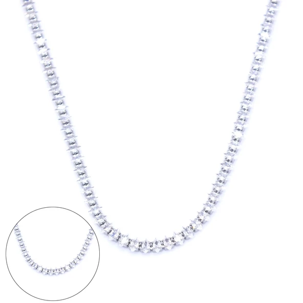 Su yolu Kolye 316L Çelik Baget Zirkon Taşlı Kolye ZN-167 ürün görseli