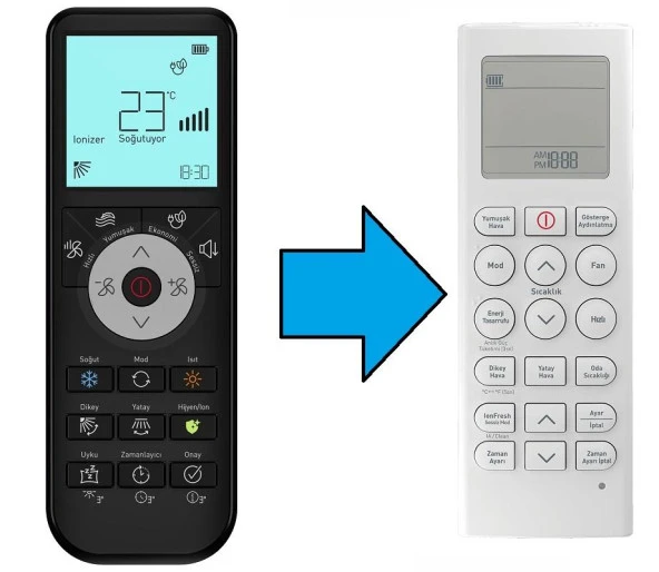 Arçelik-Beko İle Uyumlu İnverter Klima Kumandası-Resimde Sağdaki Gönderilir ürün görseli