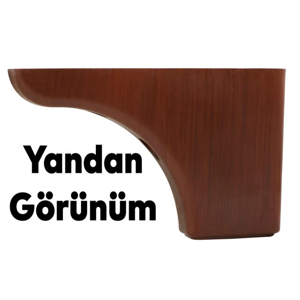 20'li Set Rose Lüks Mobilya Koltuk Kanepe Tv Ünitesi Yükseltme Destek Ayağı 10 cm Kahve Ayakları - 4