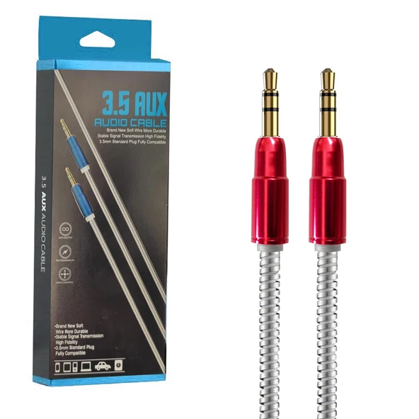 Aux Kablosu 3.5Mm Metal 1.2Mt Escom Xf-08 ürün görseli 1