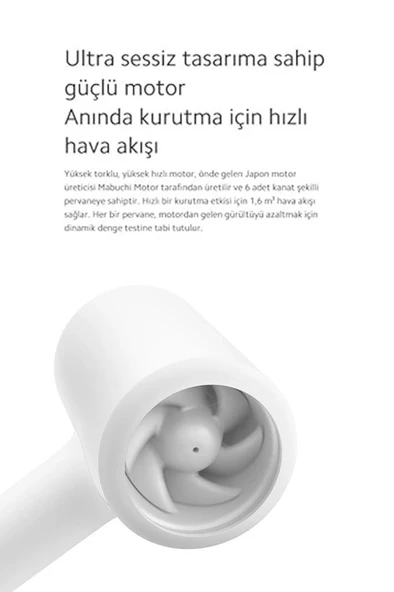 Mi Ionic H300 Beyaz Saç Kurutma Makinesi - 6