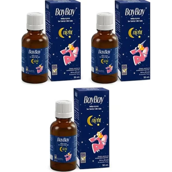 Baybay Night Damla 50 Ml 3'Lü Paket