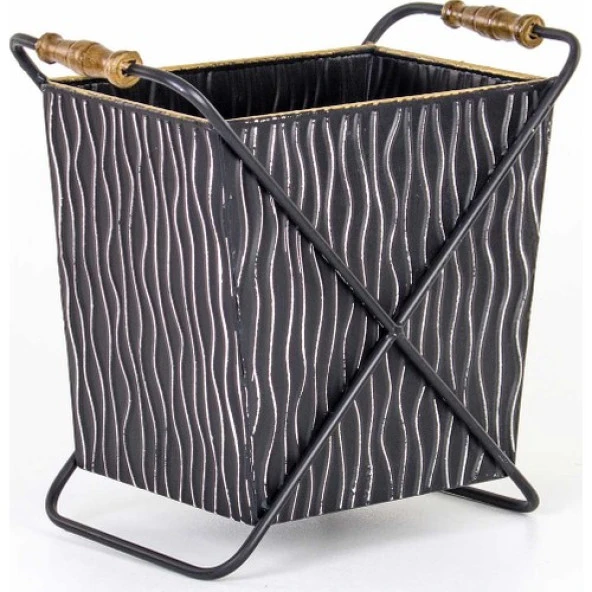 Euro Flora Metal Çiçeklik Ayaklı Siyah 32x18,5x31 cm - 2