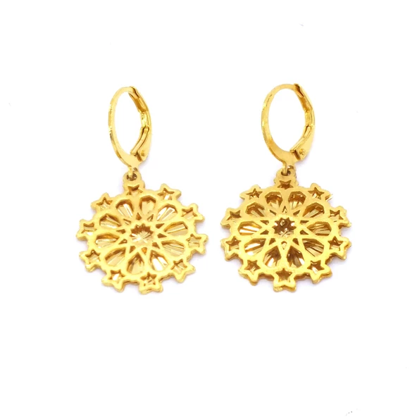 Altın Kaplama Yıldızlı Kolye Küpe Bileklik Set SET-122 - 5