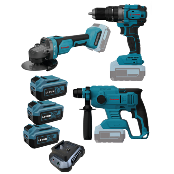 Catpower 4235 Akülü Vidalama Kırıcı Taşlama Kömürsüz 3'lü Set 3 Adet 20 V 4.0 Ah Akü ürün görseli