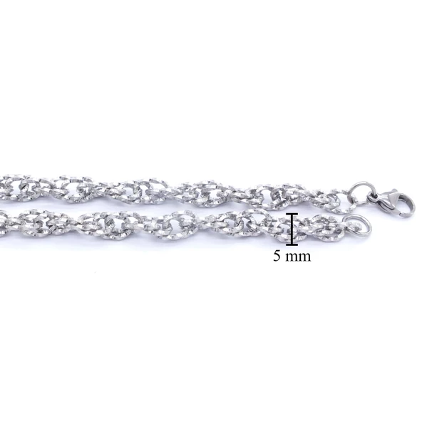 Çelik Zincir Kolye 316L Samanyolu  Model - ZN-283 - 4