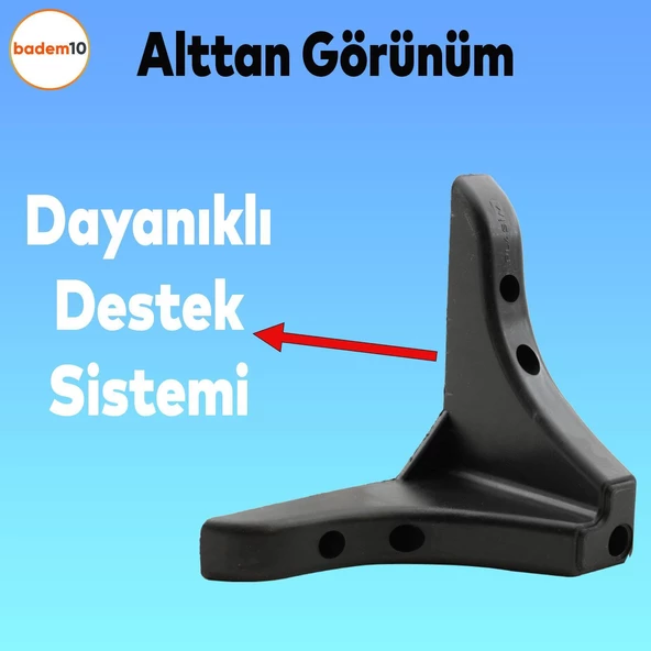 20'li Set Rose Berjer Mobilya Koltuk Kanepe Tv Ünitesi Yükseltme Destek Ayağı 9.5 cm Siyah Ayakları - Resim 6