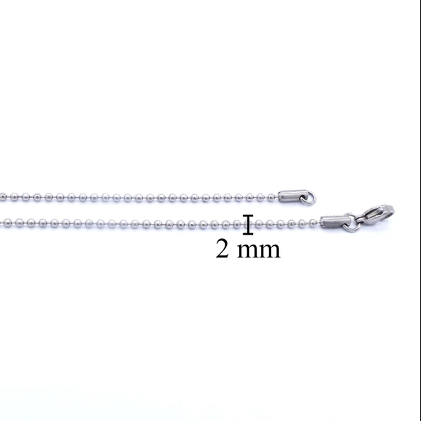Çelik Zincir 316L Unisex Model 2 MM  ZN-292 - Resim 3