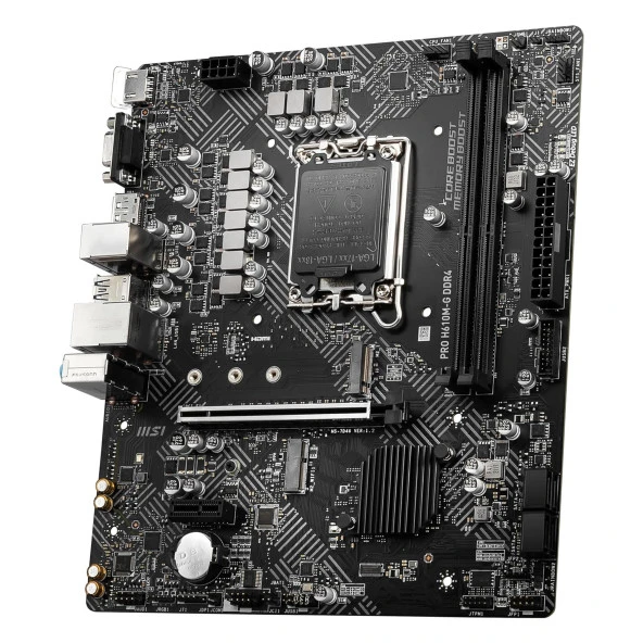 MSI PRO H610M-G Intel H610 LGA1700 DDR4 3200MHz VGA/HDMI/DP M.2 mATX Anakart - 4