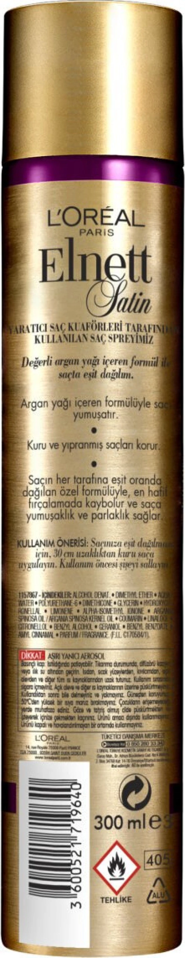 L'Oréal Paris Elnett Değerli Argan Yağı Güçlü Tutuş Saç Spreyi - Resim 3