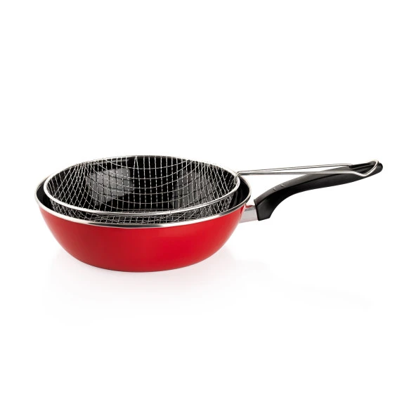 Schafer Komfort Derin Kızartma Tavası 2 Parça-Kırmızı - 2