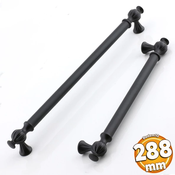 Çınar 288 mm Siyah Mobilya Mutfak Metal Dolabı Kulp Çekmece Dolap Kapak Kulpu Kulpları Kulbu 288 mm