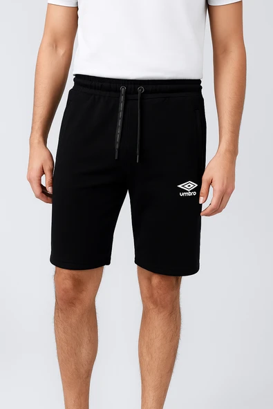 Umbro Bold - Erkek Siyah Pamuklu Şort - TE0105 - 1