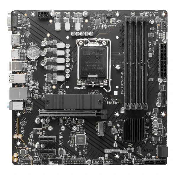 MSI PRO B760M-P Intel B760 LGA1700 DDR5 6800MHz (OC) VGA/HDMI/DP M.2 RGB mATX Anakart - 2