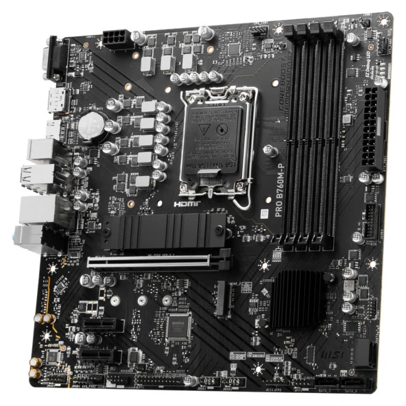 MSI PRO B760M-P Intel B760 LGA1700 DDR5 6800MHz (OC) VGA/HDMI/DP M.2 RGB mATX Anakart - 4