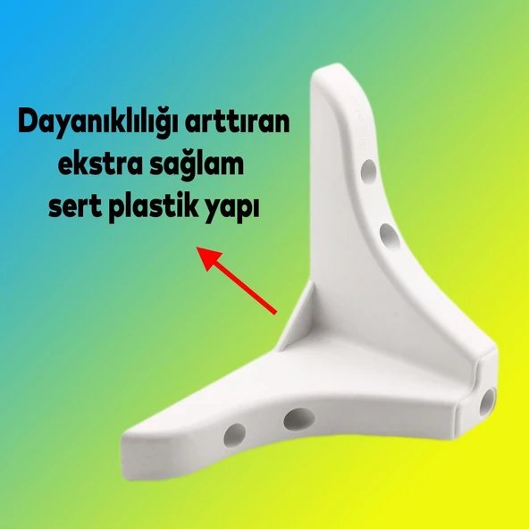 20'li Set Rose Berjer Mobilya Koltuk Kanepe Tv Ünitesi Yükseltme Destek Ayağı 9.5 cm Beyaz Ayakları - 4