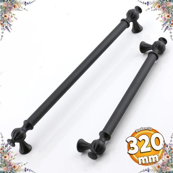 Çınar 320 mm Siyah Mobilya Çekmece Dolap Mutfak Metal Dolabı Kulp Kapak Kulpu Kulpları Kulbu 320 mm