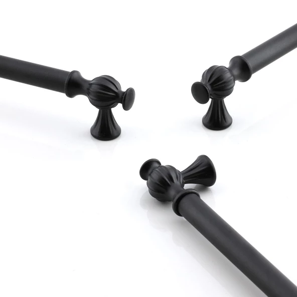 Çınar 320 mm Siyah Mobilya Çekmece Dolap Mutfak Metal Dolabı Kulp Kapak Kulpu Kulpları Kulbu 320 mm - 6