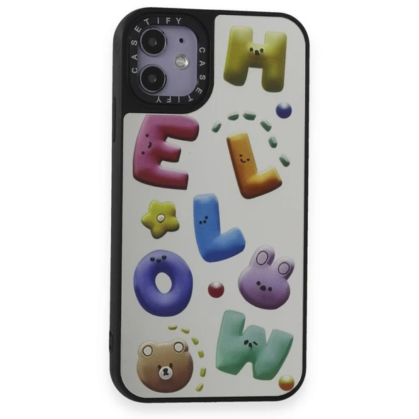 Newface İphone 11 Uyumlu Mirror Desenli Silikon Telefon Kılıfı