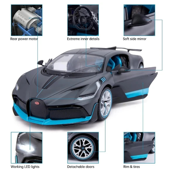 1:14 Uzaktan Kumandalı Araba Bugatti Divo Man Kapı Açılan 2.4 Ghz - 4