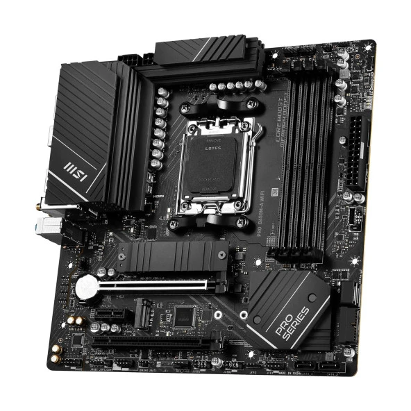 MSI PRO B650M-A WIFI AMD B650 AM5 DDR5 7200MHz (OC) HDMI/DP M.2 Wi-Fi RGB mATX Anakart - 4