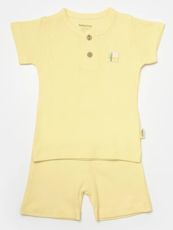 Bebek Şort ve Tişört Takımı, %50 Bambu - %50 Organik Pamuk, Bebek ve Yenidoğan Serisi - CSYB9041 - 2