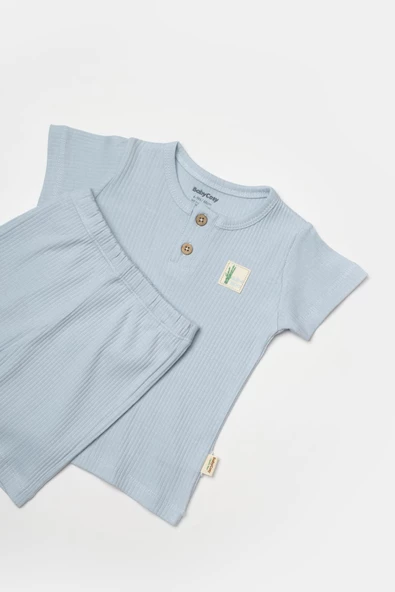 Bebek Şort ve Tişört Takımı, %50 Bambu - %50 Organik Pamuk, Bebek ve Yenidoğan Serisi - CSYB9043 - 6