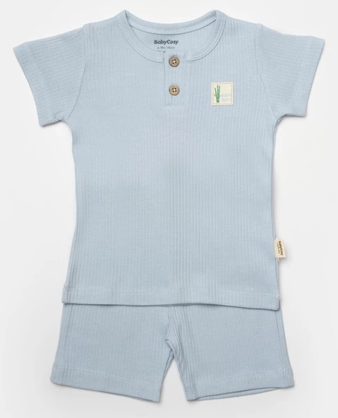 Bebek Şort ve Tişört Takımı, %50 Bambu - %50 Organik Pamuk, Bebek ve Yenidoğan Serisi - CSYB9043 - 2