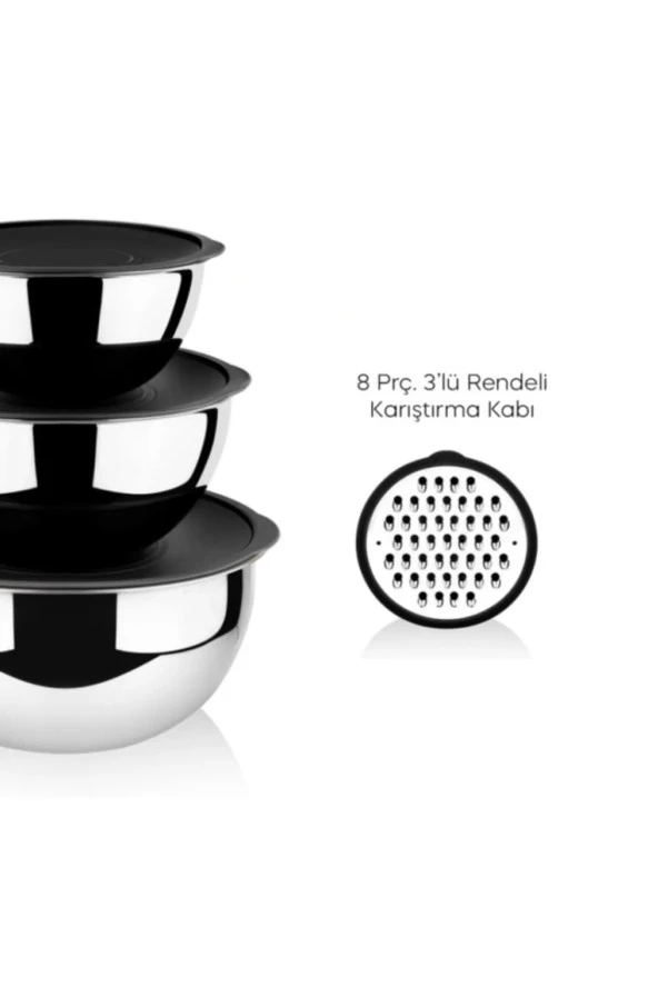 Remetta Nora 8 Parça Rendeli Saklama ve Karıştırma Kabı - 3