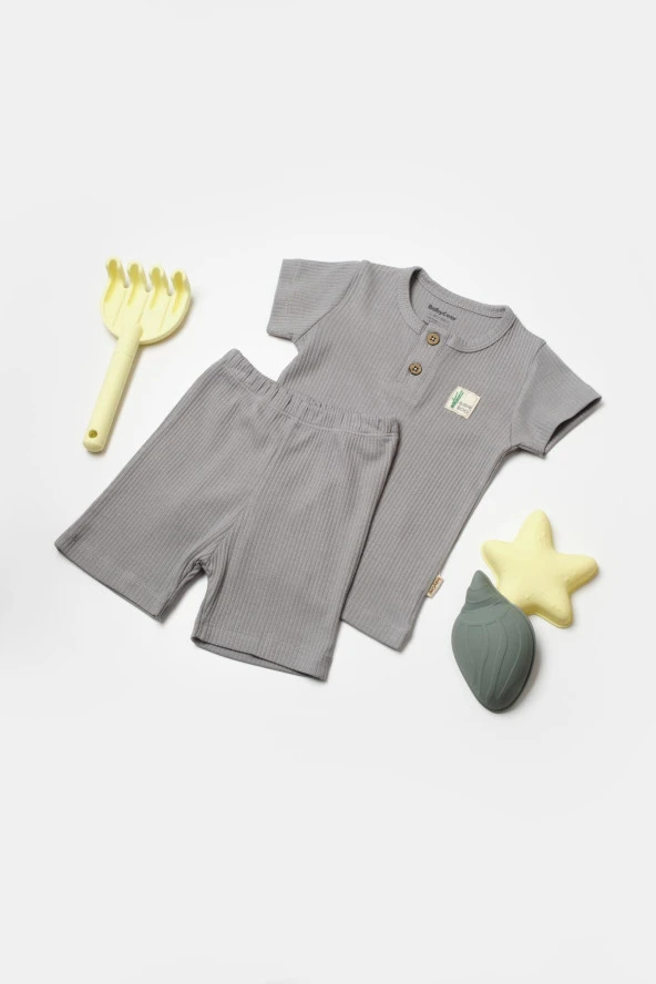 Bebek Şort ve Tişört Takımı, %50 Bambu - %50 Organik Pamuk, Bebek ve Yenidoğan Serisi - CSYB9044