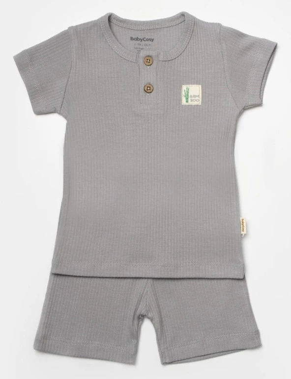 Bebek Şort ve Tişört Takımı, %50 Bambu - %50 Organik Pamuk, Bebek ve Yenidoğan Serisi - CSYB9044 - 2