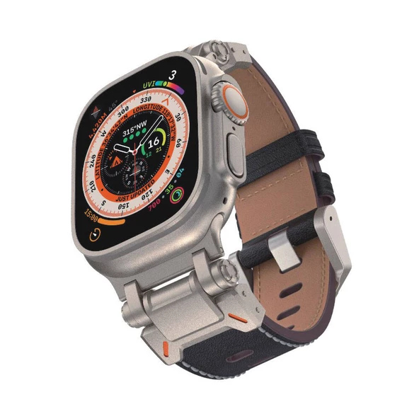 Watch 7 45mm KRD-114 Metal Başlıklı Suni Deri Kordon - 8