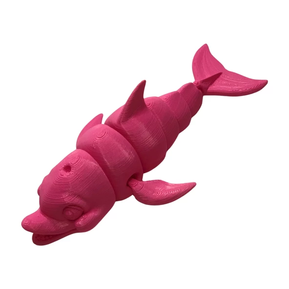 3D Hareketli Gülen Yunus Figürlü Oyuncak - Pembe - 1