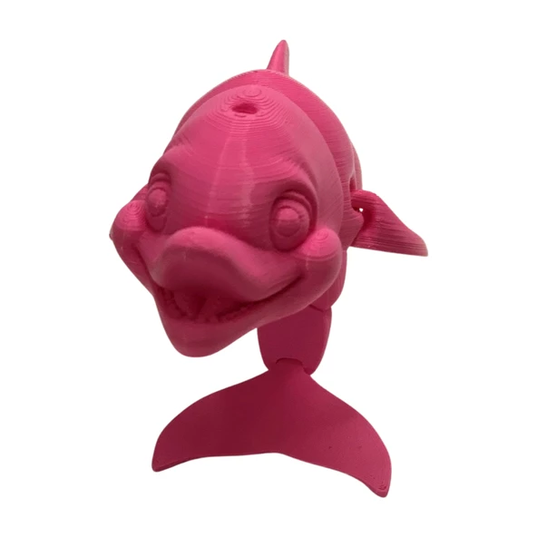 3D Hareketli Gülen Yunus Figürlü Oyuncak - Pembe - 5