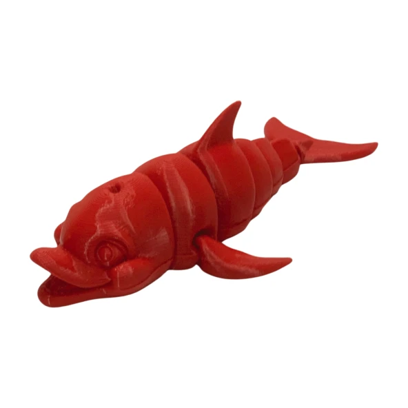 3D Hareketli Gülen Yunus Figürlü Oyuncak -Kırmızı ürün görseli 1