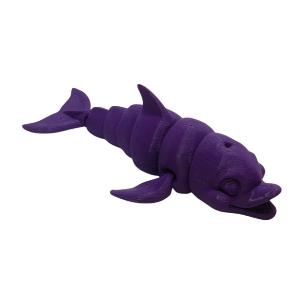 3D Hareketli Gülen Yunus Figürlü Oyuncak -Mor ürün görseli 1