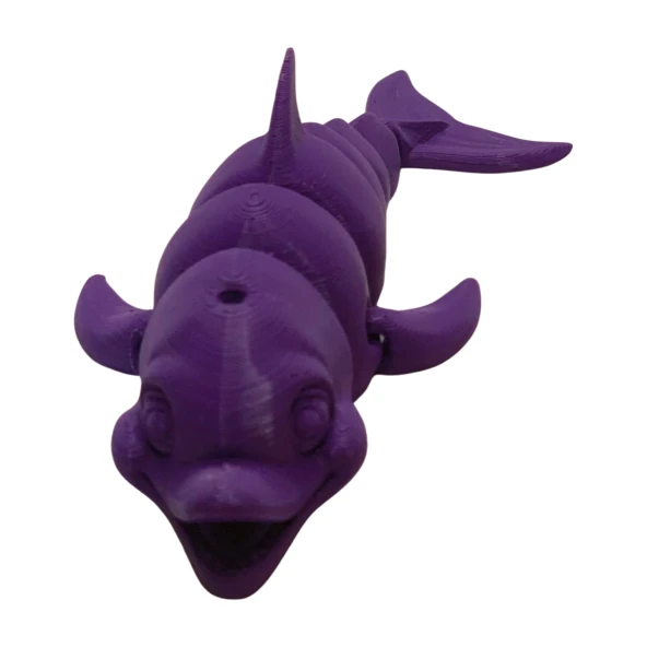 3D Hareketli Gülen Yunus Figürlü Oyuncak -Mor - Resim 2