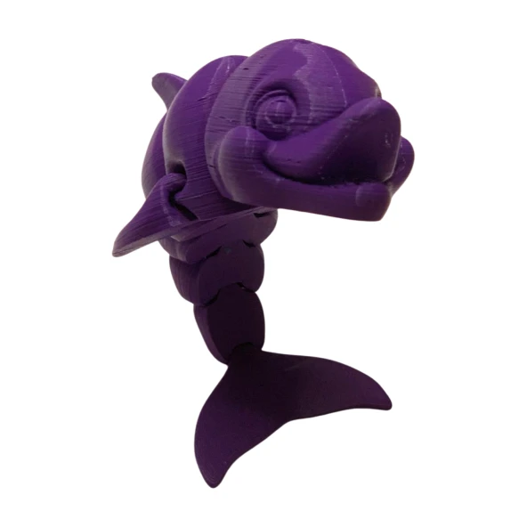 3D Hareketli Gülen Yunus Figürlü Oyuncak -Mor - Resim 3