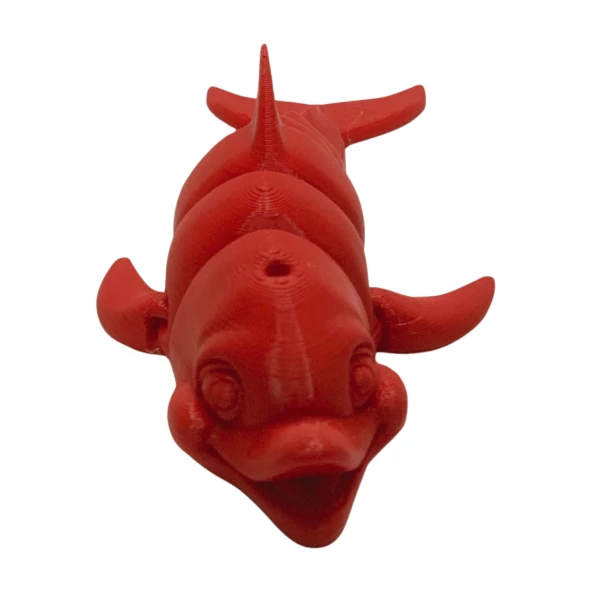 3D Hareketli Gülen Yunus Figürlü Oyuncak -Kırmızı - Resim 4