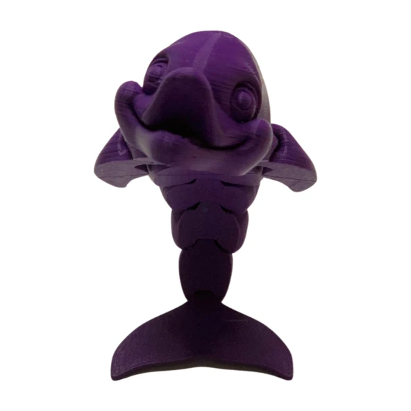 3D Hareketli Gülen Yunus Figürlü Oyuncak -Mor - Resim 4