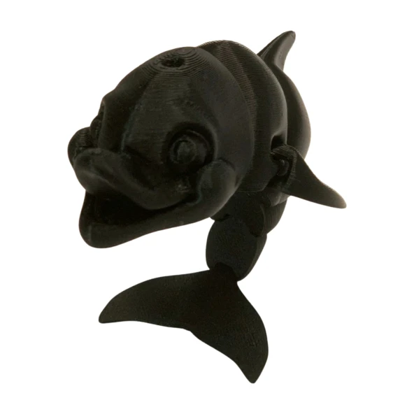 3D Hareketli Gülen Yunus Figürlü Oyuncak -Siyah - Resim 3