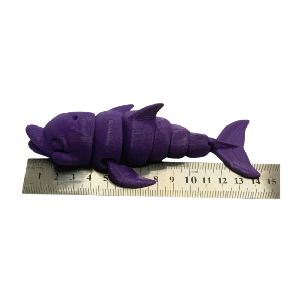 3D Hareketli Gülen Yunus Figürlü Oyuncak -Mor - Resim 8