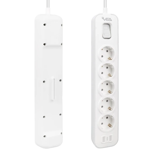 Vea Ve-Nova105 A Class 5 li Anahtarlı 1.5 Metre Grup Priz Uzatma Kablosu 4000 Watt 16 Amper - 6